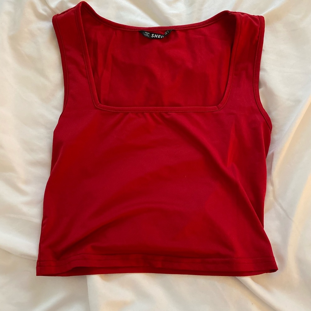 Red tank top